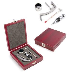 Caja de Madera 4 Accesorios