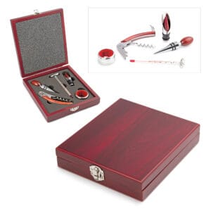 Caja de Madera 5 Accesorios