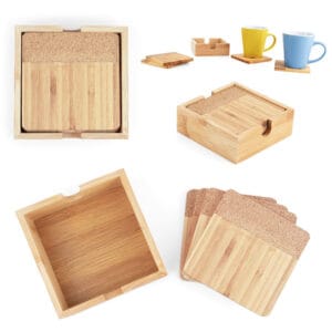 Set de Portavasos Bambú